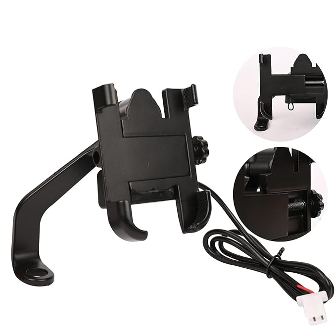 Premium Bike Mobile Holder with USB Charging Port – Adjustable & Convenient