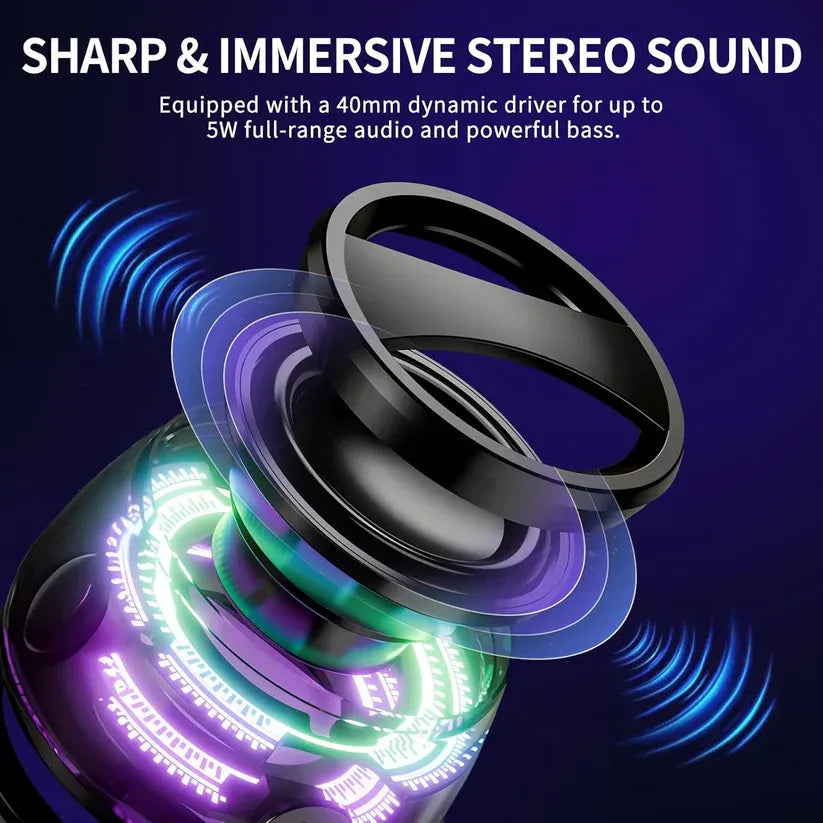 Mini Magnetic Bluetooth LED Speaker