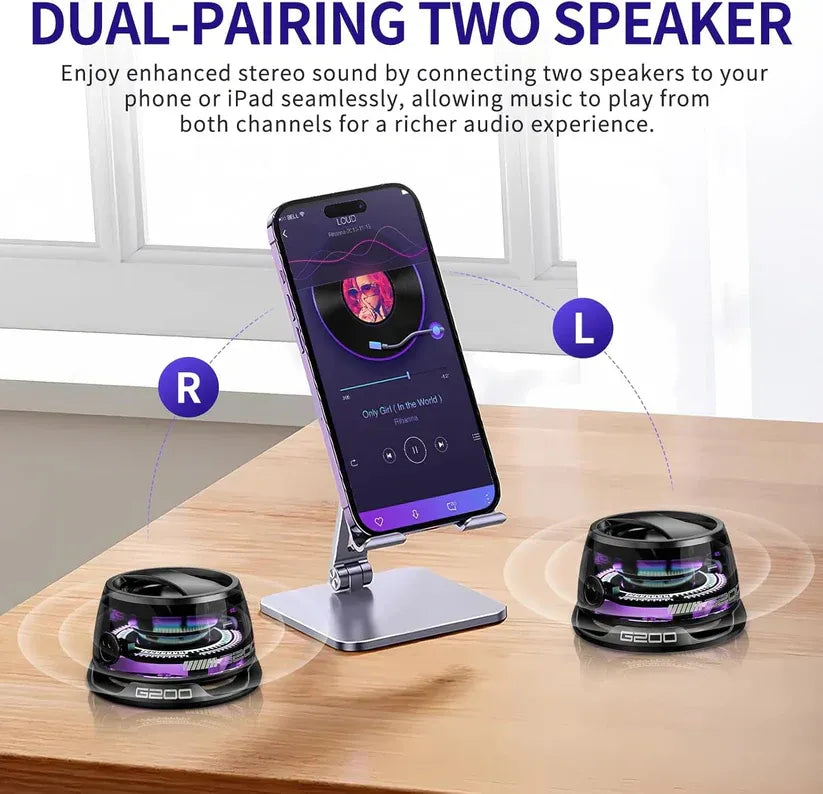 Mini Magnetic Bluetooth LED Speaker